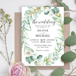 Elegant Waterverf Eucalyptus Greenery Wedding Kaart