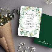 Elegant Waterverf Eucalyptus Greenery Wedding Kaart