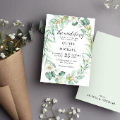 Elegant Waterverf Eucalyptus Greenery Wedding Kaart