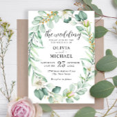 Elegant Waterverf Eucalyptus Greenery Wedding Kaart