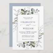 Elegant Waterverf Eucalyptus Greenery Wedding Kaart (Voorkant / Achterkant)