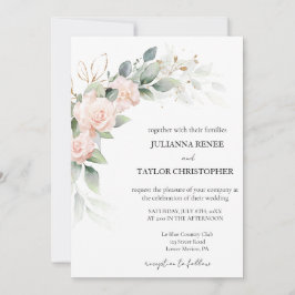 Elegant Waterverf Eucalyptus Greenery Wedding Kaart