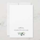 Elegant Waterverf Eucalyptus Greenery Wedding Kaart (Achterkant)