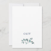 Elegant Waterverf Eucalyptus Greenery Wedding Kaart (Achterkant)
