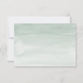 Elegant Waterverf Eucalyptus Greenery Wedding RSVP Kaartje (Achterkant)