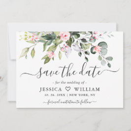 Elegant Waterverf Eucalyptus Greenery Wedding Sav Save The Date