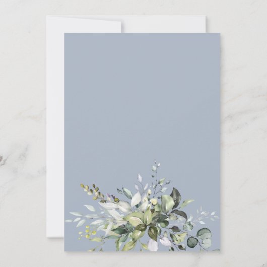 Elegant Waterverf Eucalyptus Greenery Wedding Save The Date (Achterkant)