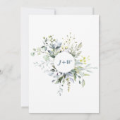 Elegant Waterverf Eucalyptus Greenery Wedding Save The Date (Achterkant)