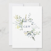 Elegant Waterverf Eucalyptus Greenery Wedding Save The Date (Achterkant)