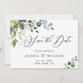 Elegant Waterverf Eucalyptus Greenery Wedding Save The Date