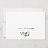 Elegant Waterverf Eucalyptus Greenery Wedding Save The Date (Achterkant)