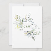 Elegant Waterverf Eucalyptus Greenery Wedding Save The Date (Achterkant)