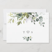 Elegant Waterverf Eucalyptus Greenery Wedding Save The Date (Achterkant)