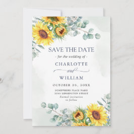 Elegant Waterverf Eucalyptus Greenery Wedding Save The Date