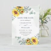 Elegant Waterverf Eucalyptus Greenery Wedding Save The Date (Staand voorkant)
