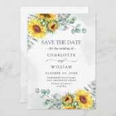 Elegant Waterverf Eucalyptus Greenery Wedding Save The Date (Voorkant / Achterkant)