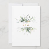 Elegant Waterverf Eucalyptus Greenery Wedding Save The Date (Achterkant)
