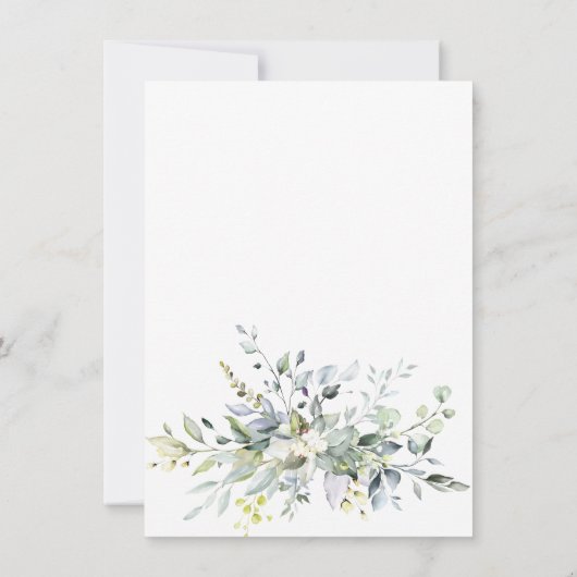 Elegant Waterverf Eucalyptus Greenery Wedding Save The Date (Achterkant)