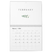 Elegant Waterverf Eucalyptus Kalender (Feb 2026)