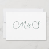 Elegant Waterverf Eucalyptus Leaf Green Modern Save The Date (Achterkant)