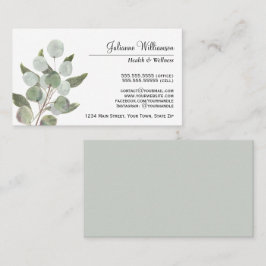 Elegant Waterverf Eucalyptus Leaves Feminine Visitekaartje