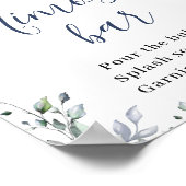 Elegant Waterverf Eucalyptus Mimosa Bar Poster (Hoek)