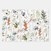 Elegant Waterverf Eucalyptus Patroon Inpakpapier Vel (Voorkant 3)