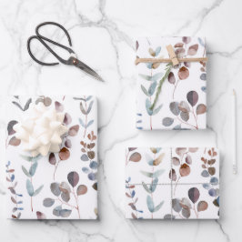 Elegant Waterverf Eucalyptus Pattern Wrapping Pa Inpakpapier Vel