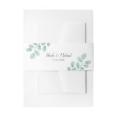 Elegant Waterverf Eucalyptus Persoonlijk huwelijk Uitnodigingen Wikkel (Voorkant Voorbeeld)