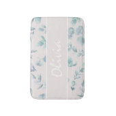 Elegant Waterverf Eucalyptus Persoonlijke benaming Badmat (Voorkant Verticaal)