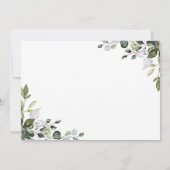 Elegant Waterverf Eucalyptus PHOTO Weddenschap Save The Date (Achterkant)