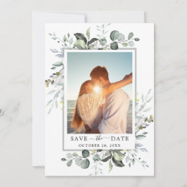 Elegant Waterverf Eucalyptus PHOTO Weddenschap Save The Date