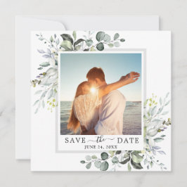 Elegant Waterverf Eucalyptus PHOTO Weddenschap Save The Date