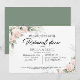 Elegant Waterverf Eucalyptus Rehearsal Dinner Kaart