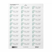 Elegant Waterverf Eucalyptus Return Address Etiket (Full Sheet)