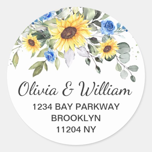 Elegant Waterverf Eucalyptus Return Address Label (Voorkant)