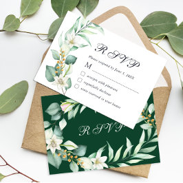 Elegant Waterverf Eucalyptus RSVP-kaart RSVP Kaartje