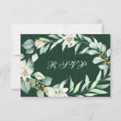 Elegant Waterverf Eucalyptus RSVP-kaart RSVP Kaartje (Achterkant)