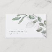 Elegant Waterverf Eucalyptus Simple Greenery Visitekaartje (Voorkant)