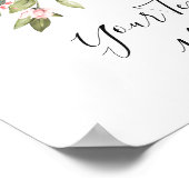 Elegant Waterverf Eucalyptus Trouw Aangepast Bord Poster (Hoek)