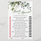 Elegant Waterverf Eucalyptus Vrijgezellenfeest Gam (Voorkant)