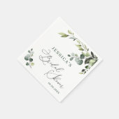 Elegant Waterverf Eucalyptus Vrijgezellenfeest Pap Servet (Hoek)