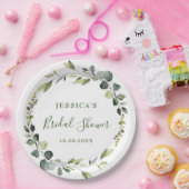 Elegant Waterverf Eucalyptus Vrijgezellenfeest Papieren Bordje (Feest)