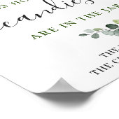 Elegant Waterverf Eucalyptus Vrijgezellenfeest Pos Poster (Hoek)