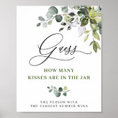 Elegant Waterverf Eucalyptus Vrijgezellenfeest Pos Poster (Voorkant)