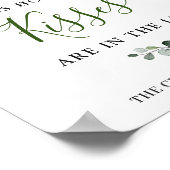 Elegant Waterverf Eucalyptus Vrijgezellenfeest Pos Poster (Hoek)