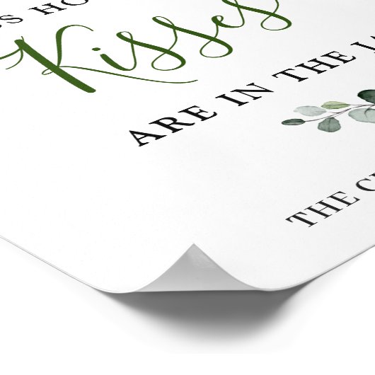 Elegant Waterverf Eucalyptus Vrijgezellenfeest Pos Poster (Hoek)