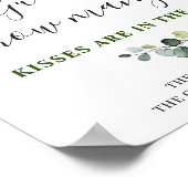 Elegant Waterverf Eucalyptus Vrijgezellenfeest Pos Poster (Hoek)