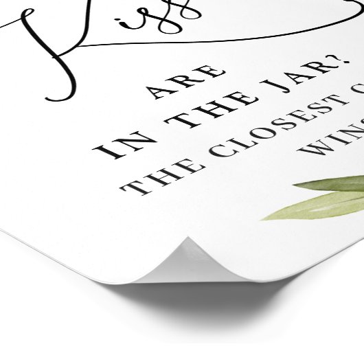 Elegant Waterverf Eucalyptus Vrijgezellenfeest Poster (Hoek)