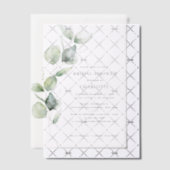 Elegant Waterverf Eucalyptus Vrijgezellenfeest Vellum Uitnodigingen (Offset (Uitnodiging))